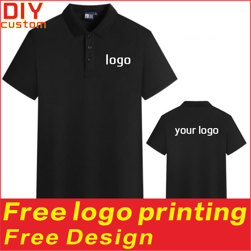 Polo Shirt Pique - เสื้อยืดสีทึบ ป้องกันรอยยับ สำหรับผู้ชายและผู้หญิง เสื้อโปโล พิมพ์ลาย ปักโลโก้