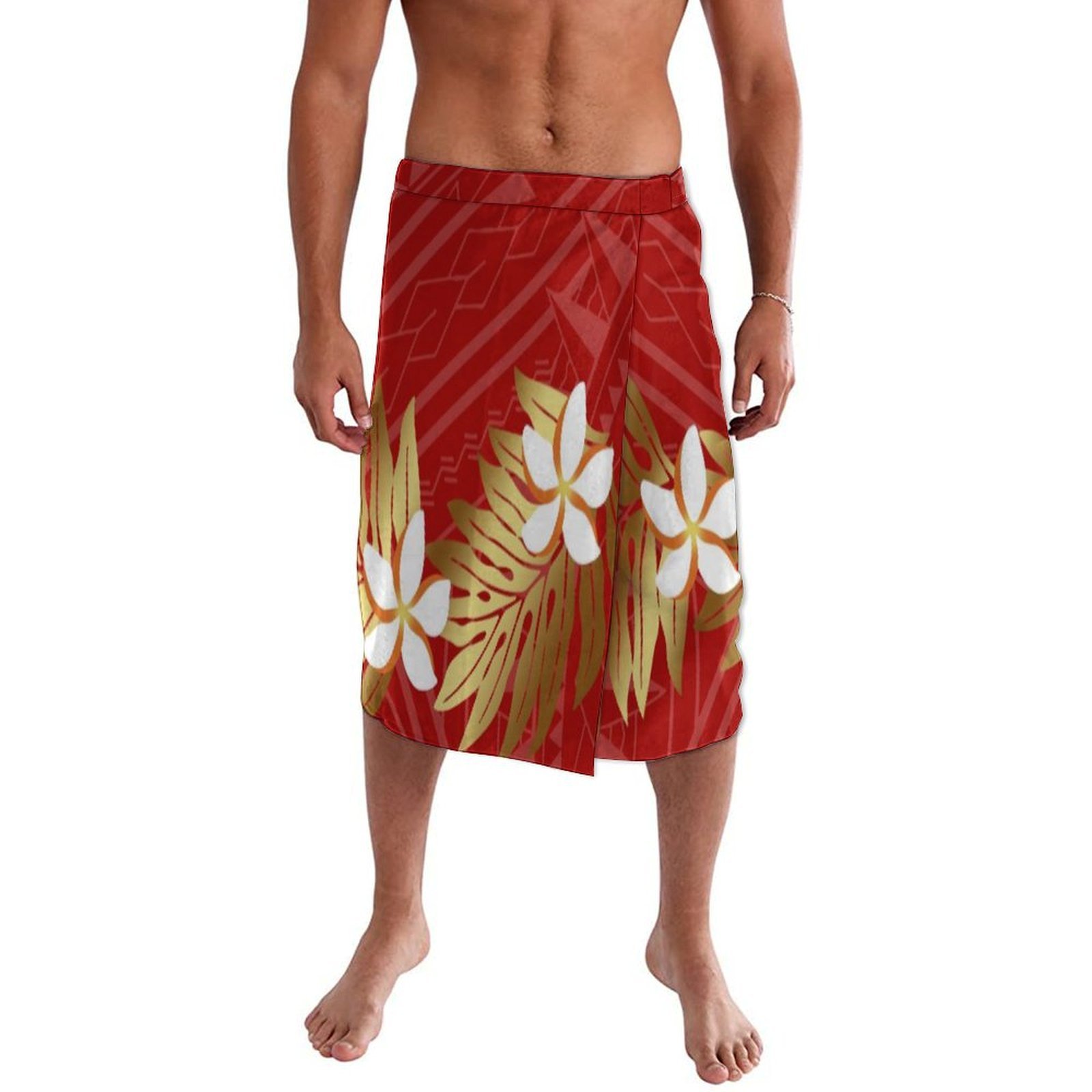 Sarong Men Wrap - กระโปรงผูกเอวผู้ชายแบบโพลีนีเชียน ผ้าเนื้อนุ่ม ระบายอากาศได้ดี ลายชนเผ่าแปซิฟิก แฟชั่นสไตล์ลาวาลา แบบอีเอฟไทกา