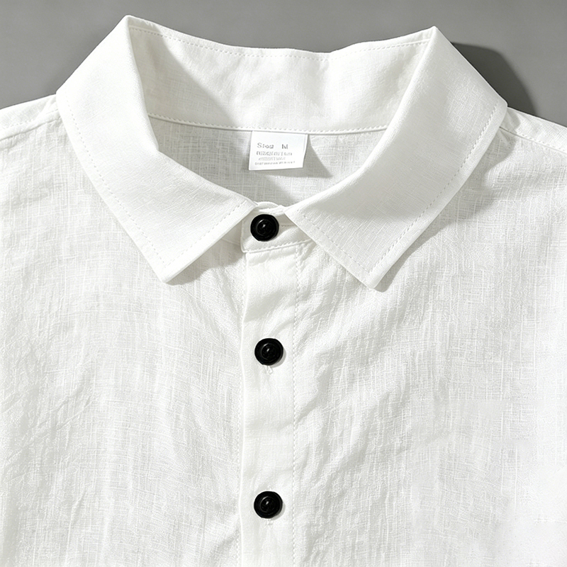 ชุดเซ็ตผ้าลินินสองชิ้นสำหรับผู - Shirt Camp Collar บทวิจารณ์และราคา