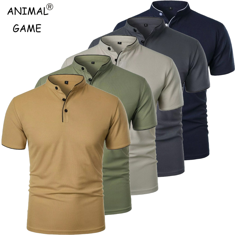 ใหม่ผู้ชายแขนสั้นเสื้อโปโลฤดูร - Polo Shirt Pique บทวิจารณ์และราคา