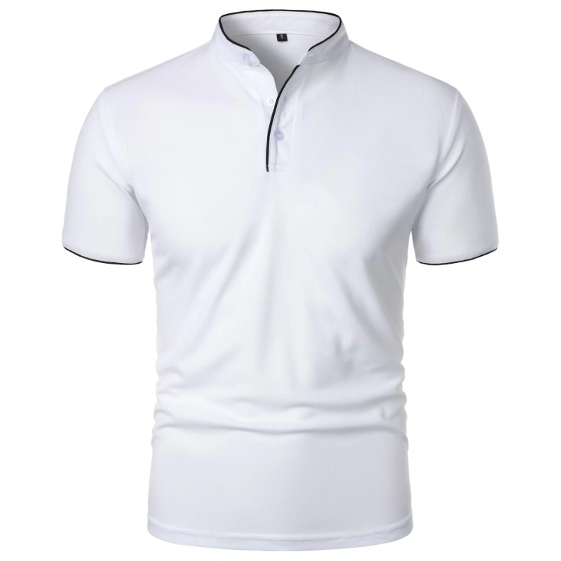 ใหม่ผู้ชายแขนสั้นเสื้อโปโลฤดูร - Polo Shirt Pique บทวิจารณ์และราคา